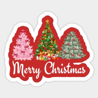 Merry Christmas Tree Sticker